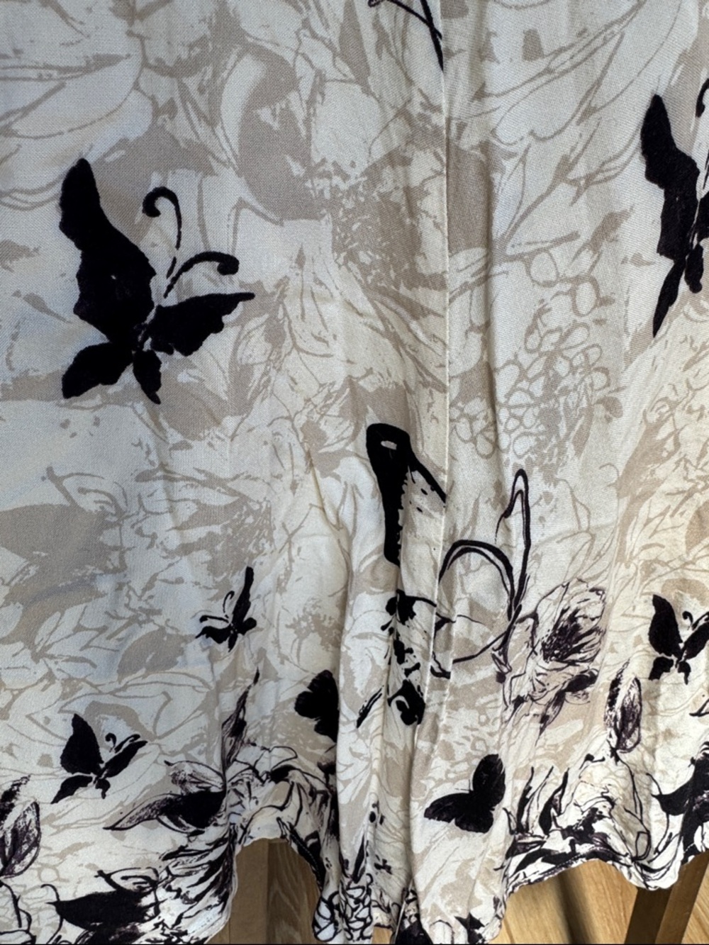 Soft Surroundings Black and White Butterfly Maxi Skirt - Picture 12 of 14
